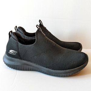 Skechers Black Ultra Flex Air-Cooled Memory Foam Slip-On Sneakers Women's Size 5